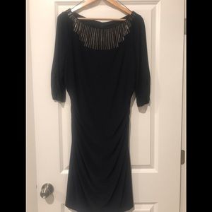 Navy 3/4 quarter sleeve dress